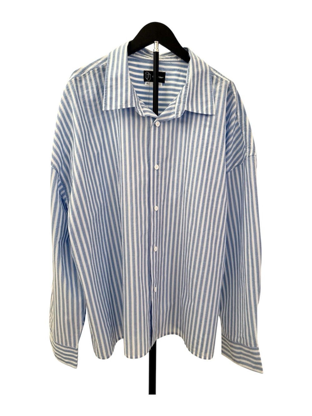 Original Use Blue and White Striped Button-Down Shirt